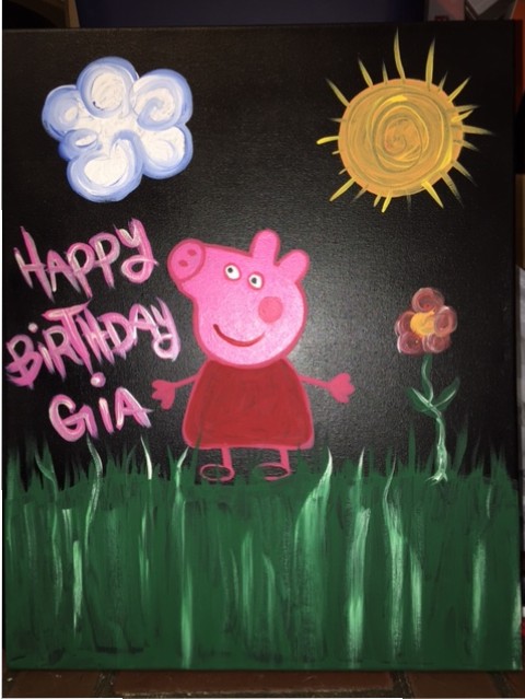 DIY Peppa Pig Painting Party