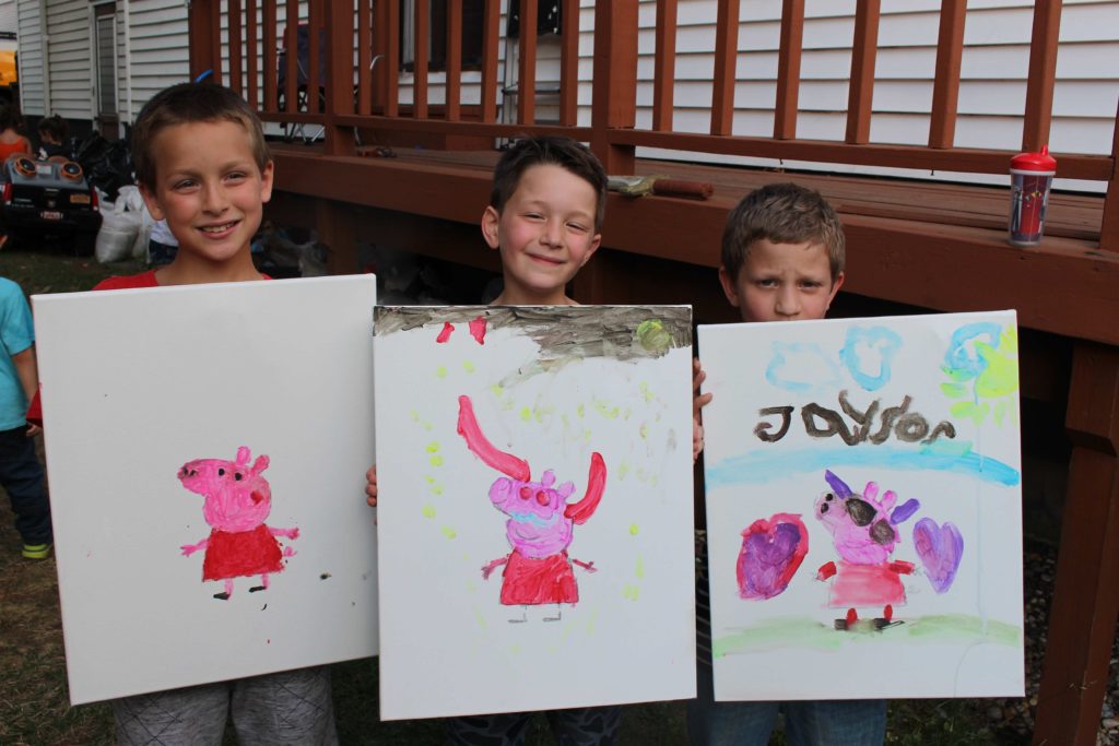 peppa pig painting party