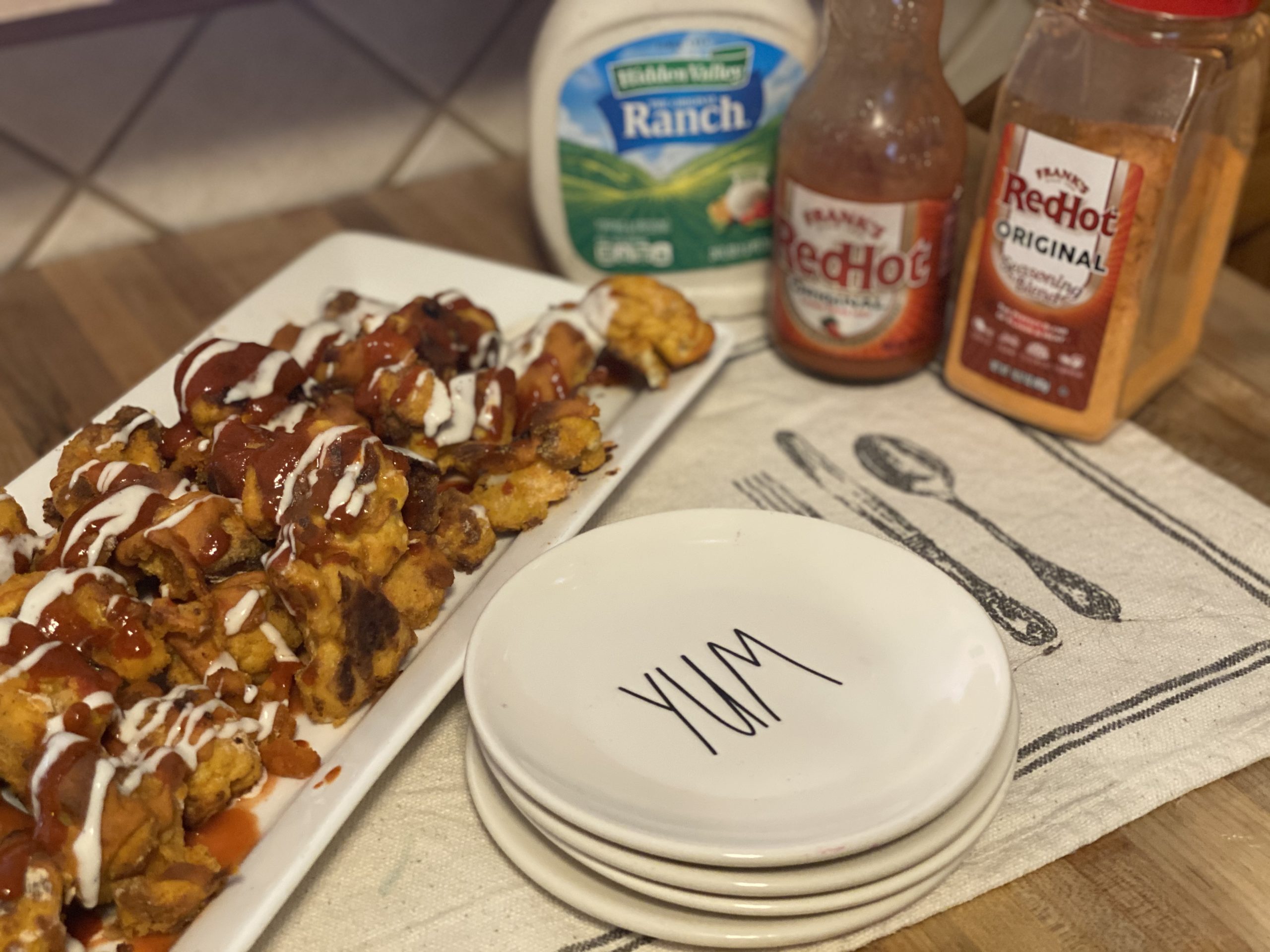 Easy Crispy Buffalo Cauliflower